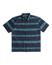 The Quiksilver Boys Boys Dalnavert Shirt in Crown Blue & Heritage Stripe