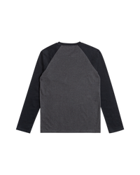 The Quiksilver Boys Boys Raglan T-Shirt in Charcoal Heather