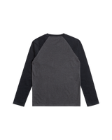 The Quiksilver Boys Boys Raglan T-Shirt in Charcoal Heather