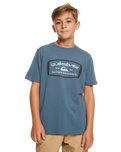 The Quiksilver Boys Boys Mind Barrel T-Shirt in Bering Sea