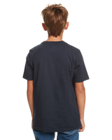 The Quiksilver Boys Boys Mind Barrel T-Shirt in Navy Blazer