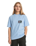 The Quiksilver Boys Boys Back Flash T-Shirt in Hydrangea