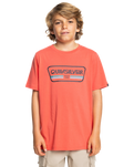 The Quiksilver Boys Boys Range Life T-Shirt in Spiced Coral