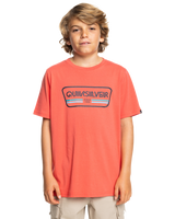 The Quiksilver Boys Boys Range Life T-Shirt in Spiced Coral