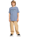 The Quiksilver Boys Boys Range Life T-Shirt in Flint Stone