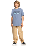 The Quiksilver Boys Boys Range Life T-Shirt in Flint Stone