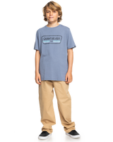 The Quiksilver Boys Boys Range Life T-Shirt in Flint Stone