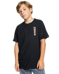 The Quiksilver Boys Boys Warped T-Shirt in Black