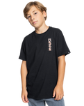 The Quiksilver Boys Boys Warped T-Shirt in Black