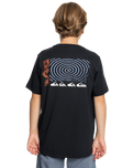 The Quiksilver Boys Boys Warped T-Shirt in Black