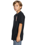 The Quiksilver Boys Boys Warped T-Shirt in Black