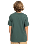 The Quiksilver Boys Boys Drop Shadows T-Shirt in Forest