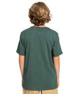 The Quiksilver Boys Boys Drop Shadows T-Shirt in Forest