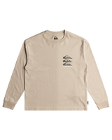 The Quiksilver Boys Boys Vintage Mix Long Sleeve T-Shirt in Plaza Taupe