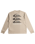 The Quiksilver Boys Boys Vintage Mix Long Sleeve T-Shirt in Plaza Taupe