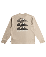 The Quiksilver Boys Boys Vintage Mix Long Sleeve T-Shirt in Plaza Taupe