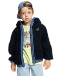 The Quiksilver Boys Boys Reversible All Seas Jacket in Vintage Indigo