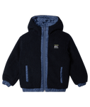 The Quiksilver Boys Boys Reversible All Seas Jacket in Vintage Indigo