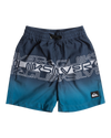 The Quiksilver Boys Boys Everyday Wordblock Volley Shorts in Navy Blazer