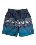 The Quiksilver Boys Boys Everyday Wordblock Volley Shorts in Navy Blazer