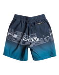 The Quiksilver Boys Boys Everyday Wordblock Volley Shorts in Navy Blazer