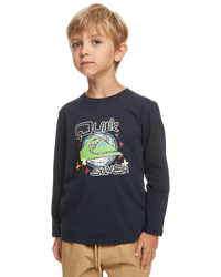 The Quiksilver Boys Boys Vintage Feel T-Shirt in Navy Blazer