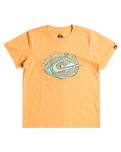 The Quiksilver Boys Boys Electric Rattle T-Shirt in Blazing Orange