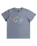 The Quiksilver Boys Boys Electric Rattle T-Shirt in Flint Stone