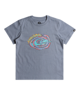 The Quiksilver Boys Boys Electric Rattle T-Shirt in Flint Stone