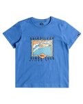 The Quiksilver Boys Boys Retro Skull T-Shirt in Nebulas Blue