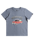 The Quiksilver Boys Boys Burnin Out T-Shirt in Flint Stone