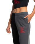 The Quiksilver Womens Collection Womens Stranger Things Upside Down Fleece Joggers in Black