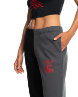 The Quiksilver Womens Collection Womens Stranger Things Upside Down Fleece Joggers in Black