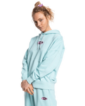 The Quiksilver Womens Collection Womens Oversized Hoodie in Pool