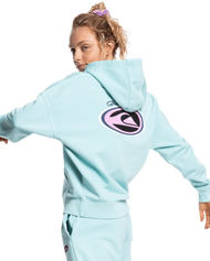 The Quiksilver Womens Collection Womens Oversized Hoodie in Pool