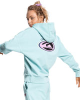 The Quiksilver Womens Collection Womens Oversized Hoodie in Pool