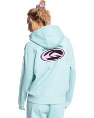 The Quiksilver Womens Collection Womens Oversized Hoodie in Pool