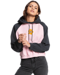 The Quiksilver Womens Collection Womens Pray For Wave Hoodie in Bleached Mauve