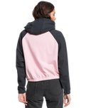 The Quiksilver Womens Collection Womens Pray For Wave Hoodie in Bleached Mauve