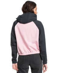 The Quiksilver Womens Collection Womens Pray For Wave Hoodie in Bleached Mauve