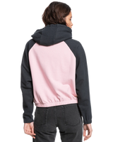 The Quiksilver Womens Collection Womens Pray For Wave Hoodie in Bleached Mauve