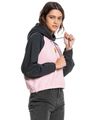 The Quiksilver Womens Collection Womens Pray For Wave Hoodie in Bleached Mauve