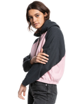 The Quiksilver Womens Collection Womens Pray For Wave Hoodie in Bleached Mauve