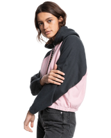 The Quiksilver Womens Collection Womens Pray For Wave Hoodie in Bleached Mauve