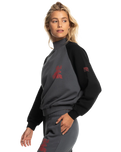 The Quiksilver Womens Collection Womens Stranger Things Upside Down Sweatshirt in Iron Gate
