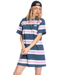 The Quiksilver Womens Collection Womens Everyday Tee Dress in Vintage Indigo