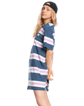 The Quiksilver Womens Collection Womens Everyday Tee Dress in Vintage Indigo