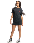 The Quiksilver Womens Collection Womens Stranger Things Upside Down Tee Dress in Black