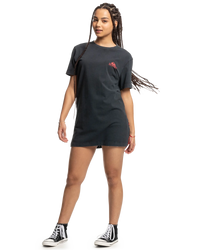 The Quiksilver Womens Collection Womens Stranger Things Upside Down Tee Dress in Black