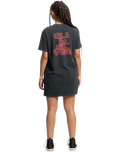 The Quiksilver Womens Collection Womens Stranger Things Upside Down Tee Dress in Black